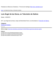 Luis Ángel de las Heras, en Televisión de Galicia