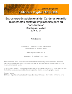 Estructuración poblacional del Cardenal Amarillo (Gubernatrix cristata): implicancias para su conservación