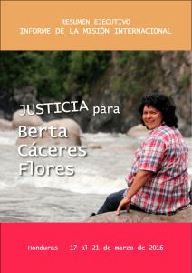 Resumen ejecutivo de la Misión Internacional “Justicia para Berta Cáceres”