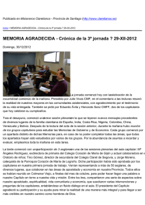 MEMORIA AGRADECIDA - Crónica de la 3ª jornada ? 29-XII-2012