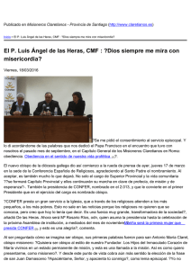 El P. Luis Ángel de las Heras, CMF : ?Dios... misericordia?