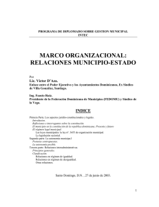 Marco Organizacional – Relaciones Municipio – Estado