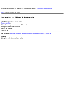 Formación de API+APJ de Segovia Misioneros Claretianos - Provincia de Santiago )