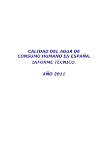 Informe técnico sobre la Calidad del Agua de Consumo Humano en España (2011)