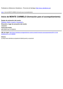 Inicio de MONTE CARMELO (formación para el acompañamiento) ) Valladolid