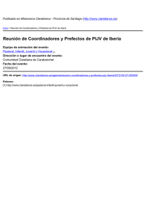 Reunión de Coordinadores y Prefectos de PIJV de Iberia )