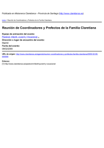 Reunión de Coordinadores y Prefectos de la Familia Claretiana ) Madrid