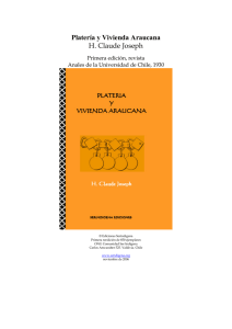 Platería y Vivienda Araucana H. Claude Joseph Primera edición, revista