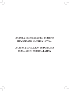 Cultura y Educación en Derechos Humanos en América Latina,