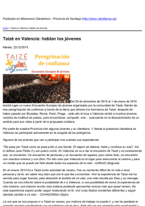 Taizé en Valencia: hablan los jóvenes