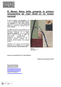Convocatoria a la rueda de prensa de la exposición de Juan Giralt