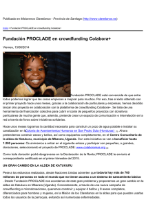 Fundación PROCLADE en crowdfunding Colabora+