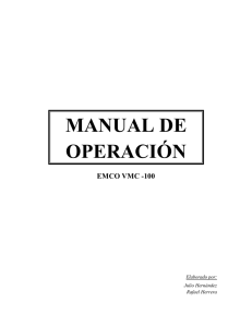 MANUAL DE OPERACIÓN EMCO VMC -100