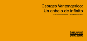 Folleto de Georges Vantongerloo. Un anhelo de infinito