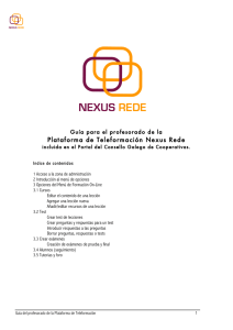 Plataforma de Teleformación Nexus Rede  Guía para el profesorado de la