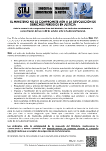 21-10-2015 Boletín informativo reunión Ministerio justicia.
