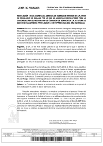 Resolución de la Secretaria General de Justicia e Interior en Málaga por la que se Anuncia Convocatoria Pública de Puestos de Trabajo para su Cobertura Mediante el Mecanismo de Comisión de Servicio.