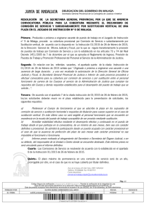Resolución de la Secretaria General de Justicia e Interior en Málaga por la que se anuncia Convocatoria Pública de Puesto de Trabajo para su Cobertura Mediante los Mecanismos de Comisión de Servicio y Subsidiariamente por Sustitución
