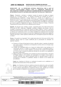 Resolución de la Secretaria General de Justicia e Interior en Málaga por la que se Anuncia Convocatoria Pública de Puestos de Trabajo para su Cobertura Mediante los Mecanismos de Comisión de Servicio y Sustitución
