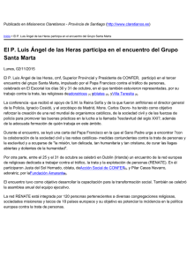 El P. Luis Ángel de las Heras participa en el... Santa Marta