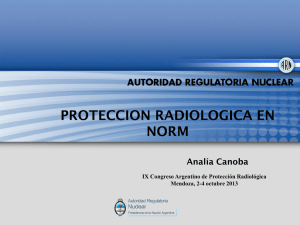 Protección Radiológica en NORM.