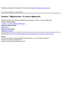 Dossier 1 Migraciones: Yo ante la Migración
