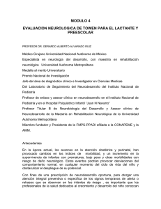 MODULO 4 EVALUACION NEUROLOGICA DE TOWEN PARA EL LACTANTE Y PREESCOLAR