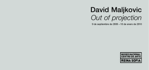 Folleto de David Maljkovic: Out of Projection