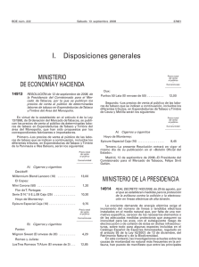 I.    Disposiciones generales MINISTERIO DE ECONOMÍA Y HACIENDA 14913