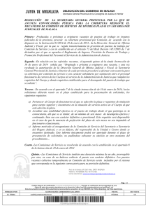 Resolución de la Secretaria General de Justicia e Interior en Málaga por la que se Anuncia Convocatoria Pública de Puestos de Trabajo para su Cobertura Mediante Comisión de Servicio.