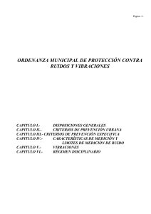 ORDEAZA MUICIPAL DE PROTECCIÓ COTRA RUIDOS Y VIBRACIOES