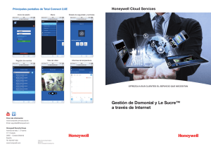 Honeywell Cloud Services Principales pantallas de Total Connect 2.0E