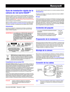 Guía de instalación rápida de la cámara de red serie EQUIP™ Norteamérica