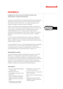 HCD484LX CÁMARA EN COLOR DE ALTA RESOLUCIÓN CON VERDADERA FUNCIÓN DÍA/NOCHE