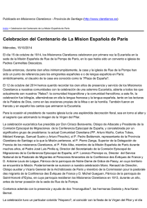 Celebracion del Centenario de La Mision Española de París