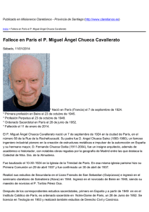 Fallece en París el P. Miguel Ángel Chueca Cavallerato