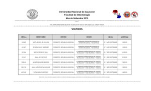 Universidad Nacional de Asunción Facultad de Odontología Mes de Setiembre 2015