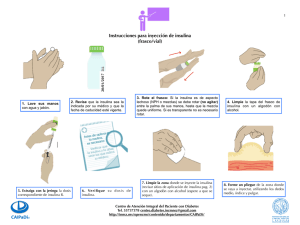 Instrucciones para inyección de insulina (frasco/vial)