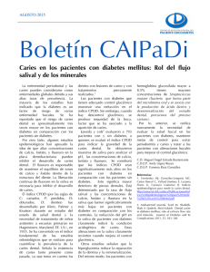 Boletín CAIPaDi salival y de los minerales AGOSTO 2015