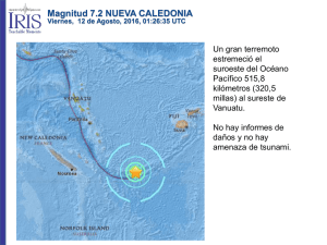 Magnitud 7.2 NUEVA CALEDONIA