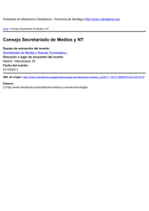 Consejo Secretariado de Medios y NT ) Madrid - Mendizabal, 65