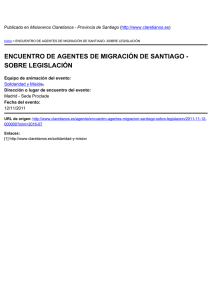 ENCUENTRO DE AGENTES DE MIGRACIÓN DE SANTIAGO - SOBRE LEGISLACIÓN )