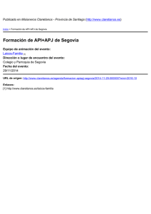 Formación de API+APJ de Segovia Misioneros Claretianos - Provincia de Santiago )