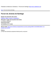 Forum de Jóvenes de Santiago Misioneros Claretianos - Provincia de Santiago )
