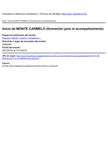 Inicio de MONTE CARMELO (formación para el acompañamiento) ) Valladolid