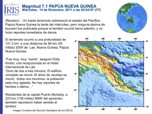 Magnitud 7.1 NUEVA GUINEA PAPÚA