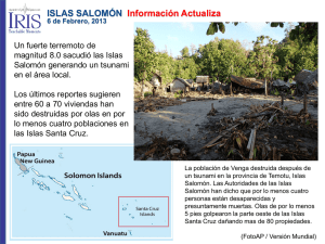 ISLAS SALOMÓN  Información Actualiza