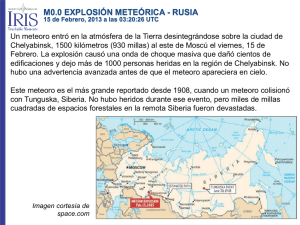 M0.0 EXPLOSIÓN METEÓRICA - RUSIA