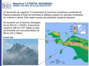 Magnitud 7.0 PAPÚA, INDONESIA