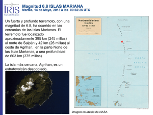 Magnitud 6.8 ISLAS MARIANA